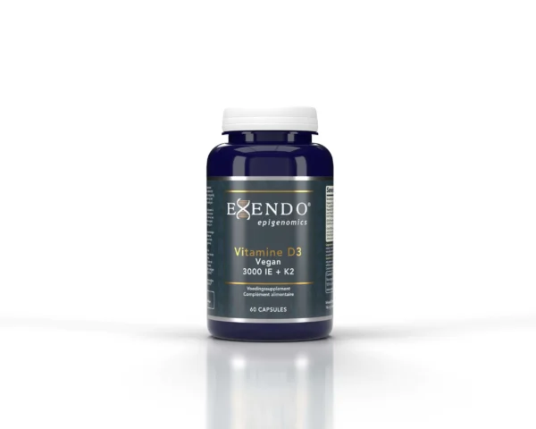 Vegan Vitamine D3 + K2 – 60 caps (75 mcg/3.000 IE)