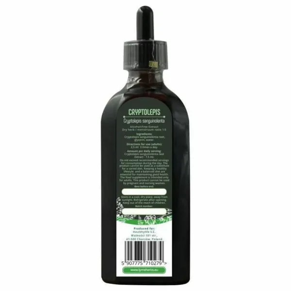 Cryptolepis Sanguinolenta, niet-alcoholisch extract (200 ml) - Afbeelding 2