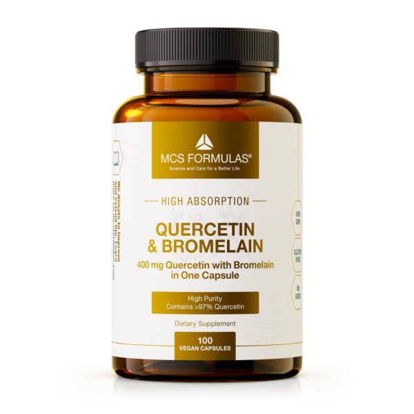 Quercetine en bromelaïne, 400 mg, 100 capsules