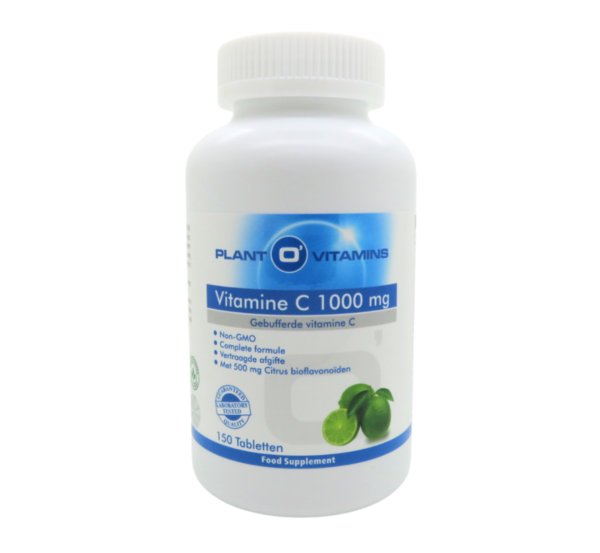 Vitamine C 1000 mg Calcium Ascorbaat Plantovitamins 150 tabletten